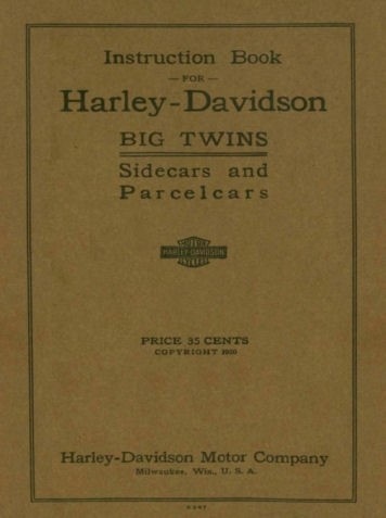 Harley Serviice Manual Big Twin -1920