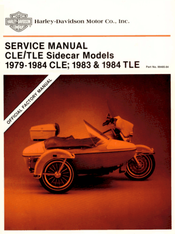 Manuel Harley Sidecars - 1979-1984