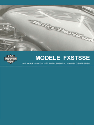 Manuel Harley Softail FXSTSSE - 2007 en français