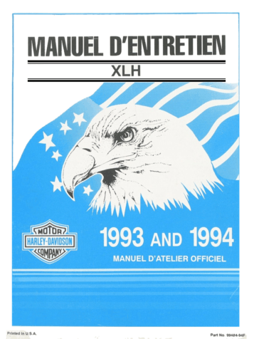 Manuel Harley Sportster 1993-94 en français